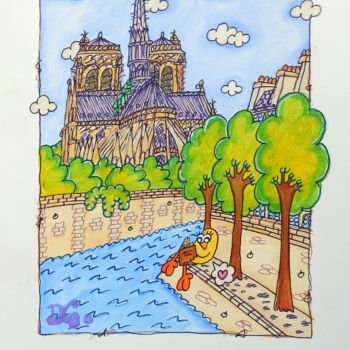 Painting titled ""Saint-Louis en liv…" by David Manuel Garcia, Original Artwork, Acrylic