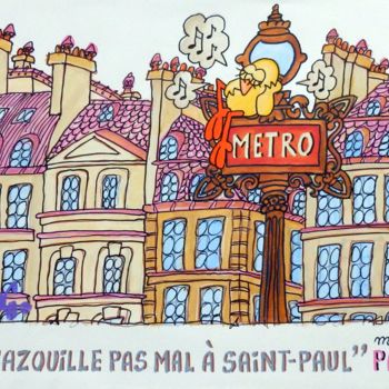 绘画 标题为“"Ca gazouille pas m…” 由David Manuel Garcia, 原创艺术品, 丙烯
