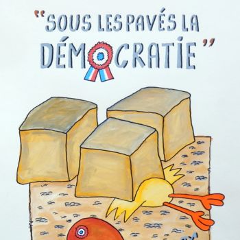 Peinture intitulée ""Sous les pavés, la…" par David Manuel Garcia, Œuvre d'art originale, Acrylique