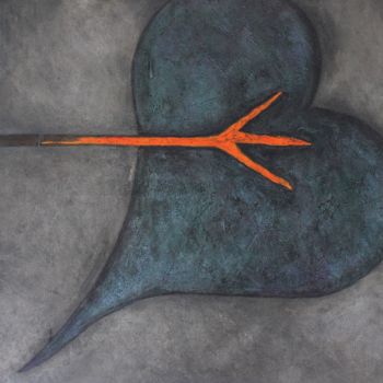 Peinture intitulée "Dark Heart" par Timothy Green, Œuvre d'art originale, Huile