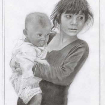 Drawing titled "In Her Care" by Branbuds, Original Artwork, Other