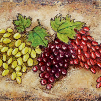 Картина под названием "Vine harvest" - Myfolkart Paintings, Подлинное произведение искусства, Акрил