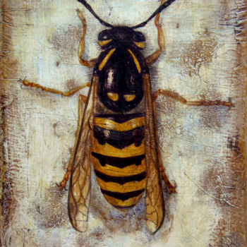 Картина под названием "The wasp" - Myfolkart Paintings, Подлинное произведение искусства, Акрил