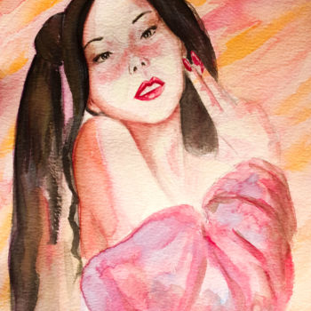 Peinture intitulée "Bella Bella" par Myha, Œuvre d'art originale, Aquarelle