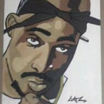 絵画 2pac Amazon.com: Tupac 2Pac Blue Bandana Portrait 90s Hip Hop