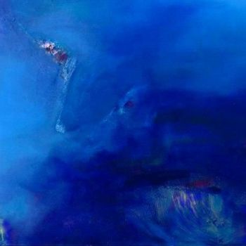 Peinture intitulée "Bruce's blue.jpg" par Micheline Bousquet, Œuvre d'art originale, Huile