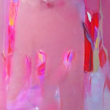 Pintura intitulada "Pink #2.jpg" por Micheline Bousquet, Obras de arte originais, Óleo