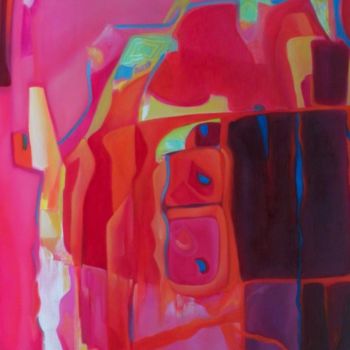 Malerei mit dem Titel "Pink #1.jpg" von Micheline Bousquet, Original-Kunstwerk, Öl