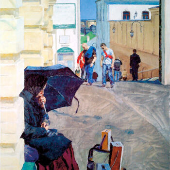 Malerei mit dem Titel "Nun" von Mykola Koidan, Original-Kunstwerk, Öl