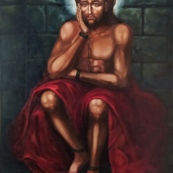 Peinture intitulée "Господь Иисус Христ…" par Mykola Zapara, Œuvre d'art originale, Huile