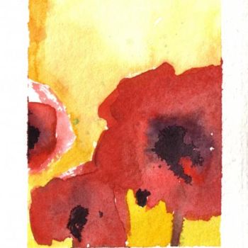 Peinture intitulée "trois coquelicots" par Myla, Œuvre d'art originale