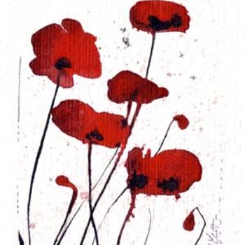 Painting titled "coquelicot13" by Myla, Original Artwork
