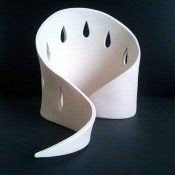 Sculpture titled "Architecture ajouré…" by Mylène Cg, Original Artwork, Ceramics