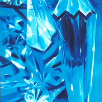 Painting titled "CRYSTAUX" by Mylène Jarnaud, Original Artwork, Oil