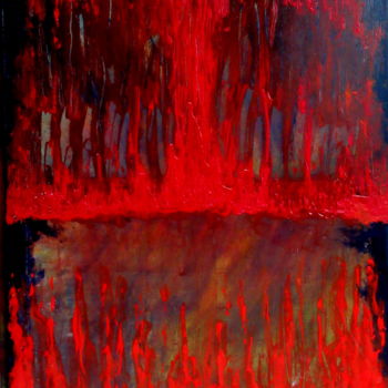 Pittura intitolato "Behind-the-surface.…" da Marianne Charlotte Mylonas-Svikovsky (Marlo), Opera d'arte originale, Acrilico