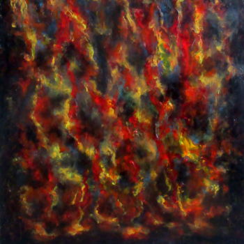 Malarstwo zatytułowany „ON FIRE ...Oil-and-…” autorstwa Marianne Charlotte Mylonas-Svikovsky (Marlo), Oryginalna praca, Akryl