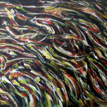 Peinture intitulée "devastating-winds-a…" par Marianne Charlotte Mylonas-Svikovsky (Marlo), Œuvre d'art originale, Acrylique