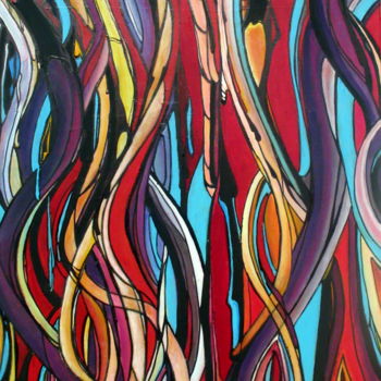 Peinture intitulée "color-puzzle-1-acry…" par Marianne Charlotte Mylonas-Svikovsky (Marlo), Œuvre d'art originale, Acrylique