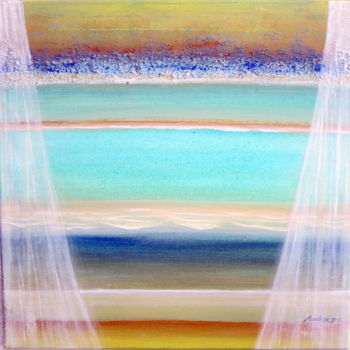 Peinture intitulée "horizons-la-fenetre…" par Marianne Charlotte Mylonas-Svikovsky (Marlo), Œuvre d'art originale, Acrylique