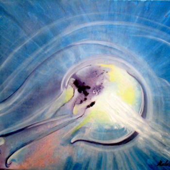 Painting titled "take-off-to-the-str…" by Marianne Charlotte Mylonas-Svikovsky (Marlo), Original Artwork, Acrylic