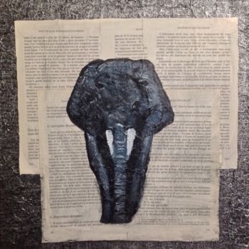 Peinture intitulée "Éléphant" par Myriam Alexandre, Œuvre d'art originale, Acrylique