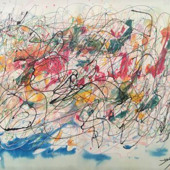 Peinture intitulée "L'émergence de la v…" par Audran, Œuvre d'art originale, Encre