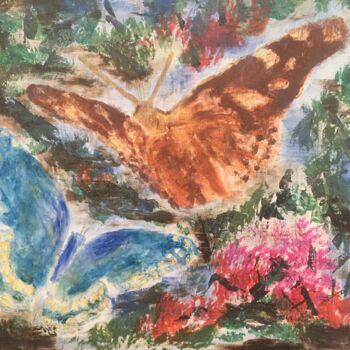 Peinture intitulée "La dance des papill…" par Audran, Œuvre d'art originale, Pigments