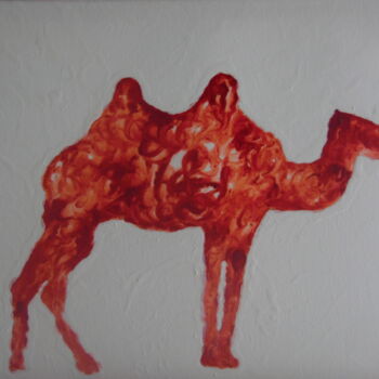 Malarstwo zatytułowany „Le chameau du désert” autorstwa Audran, Oryginalna praca, Pigmenty