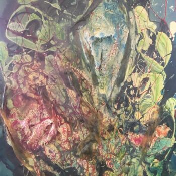 Peinture intitulée "Symphonie florale" par Audran, Œuvre d'art originale, Acrylique