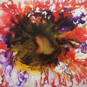 Peinture intitulée "La passion" par Audran, Œuvre d'art originale, Pigments