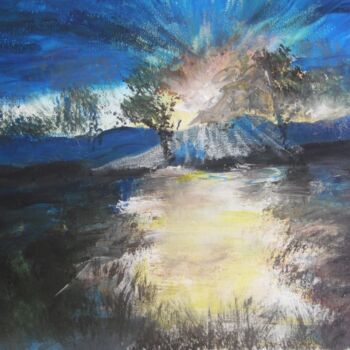 Pintura intitulada "Le soleil parle à l…" por Audran, Obras de arte originais, Acrílico