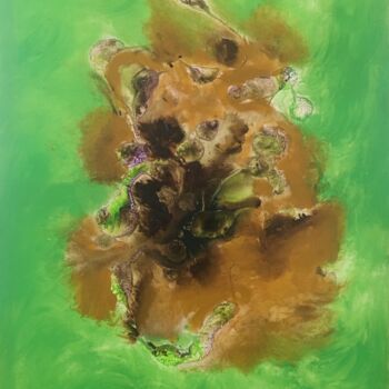 Malarstwo zatytułowany „L'ours de ma forêt” autorstwa Audran, Oryginalna praca, Akryl