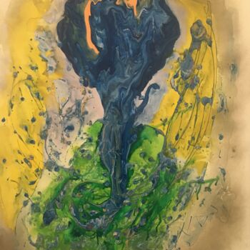 Peinture intitulée "l'explosion nucléai…" par Audran, Œuvre d'art originale, Acrylique