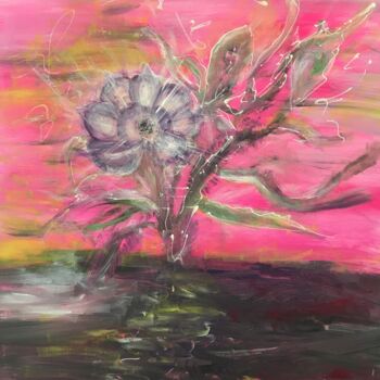 Painting titled "La fleur de la voix…" by Audran, Original Artwork, Acrylic