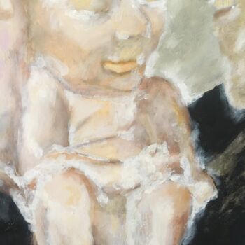 Pintura titulada "Le nouveau-né près…" por Audran, Obra de arte original, Oleo