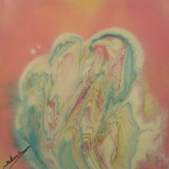 Painting titled "La tendresse d'un p…" by Audran, Original Artwork, Acrylic