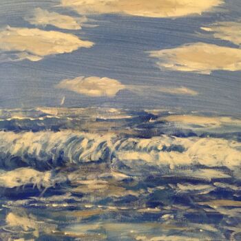 Malarstwo zatytułowany „Les vagues de la mer” autorstwa Audran, Oryginalna praca, Akryl