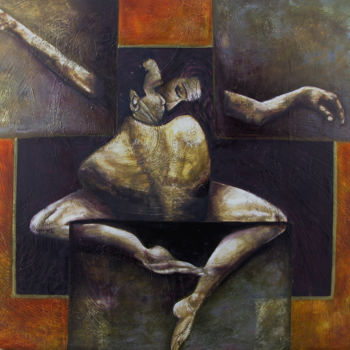 Painting titled "Ataraxie" by Myriam Bollender, Original Artwork, Oil