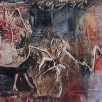 Collages intitulée "Arachnée" par Myriam Bonneau, Œuvre d'art originale
