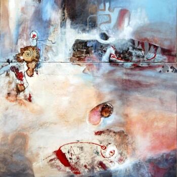Painting titled "Le processus" by Myriam Bonneau, Original Artwork