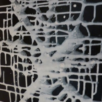 Картина под названием "toile d'araignée" - Myriam Djaouk, Подлинное произведение искусства, Акрил Установлен на Деревянная р…