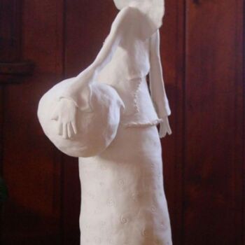 Sculpture intitulée "cérulia , la femme…" par Myriam Ferrer, Œuvre d'art originale