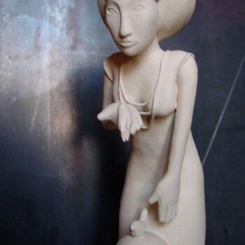 Skulptur mit dem Titel "Entre ciel et terre" von Myriam Ferrer, Original-Kunstwerk