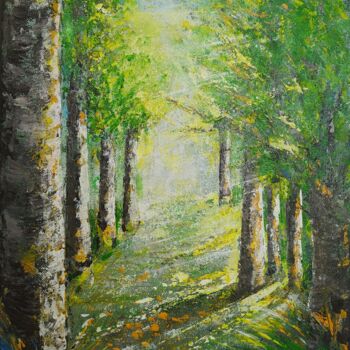 제목이 "Belle nature"인 미술작품 Myriam Gylon로, 원작, 아크릴 나무 들것 프레임에 장착됨