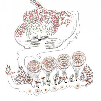 Disegno intitolato "Eclosion de futurs" da Myriam Schmaus, Opera d'arte originale, Altro