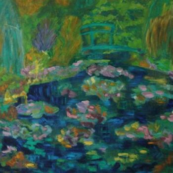 Painting titled "Giverny" by Myriam Thomas, Original Artwork