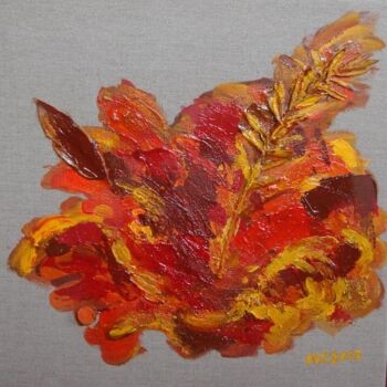 Pintura intitulada "Ananas" por Myriam Thomas, Obras de arte originais