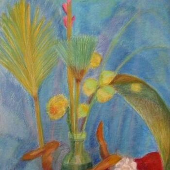 Drawing titled "Bouquet au coquilla…" by Myriam Thomas, Original Artwork