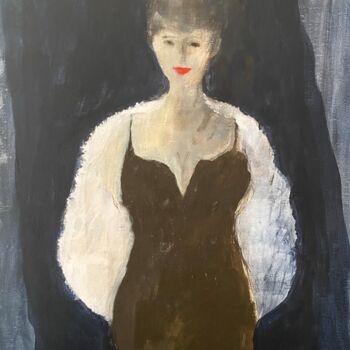 Peinture intitulée "Tenue de soirée (3)." par Myriam Van Calster, Œuvre d'art originale, Acrylique Monté sur Châssis en bois