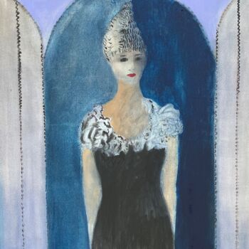 Painting titled "Tenue de soirée 4 (…" by Myriam Van Calster, Original Artwork, Acrylic Mounted on Wood Stretcher frame